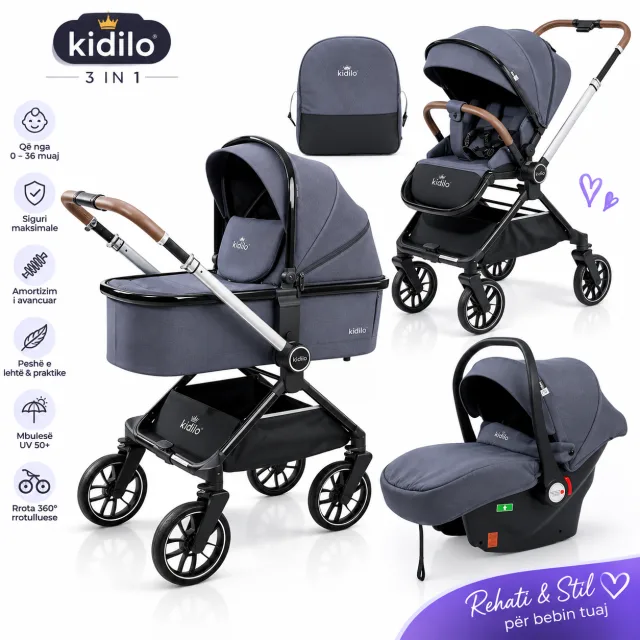 Karrocë Kidilo - Set 4në1 Ravenna